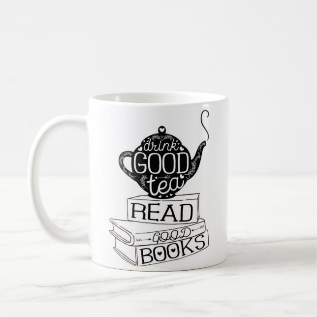 "Buvez la bonne tasse blanche de thé… "- (Gauche)
