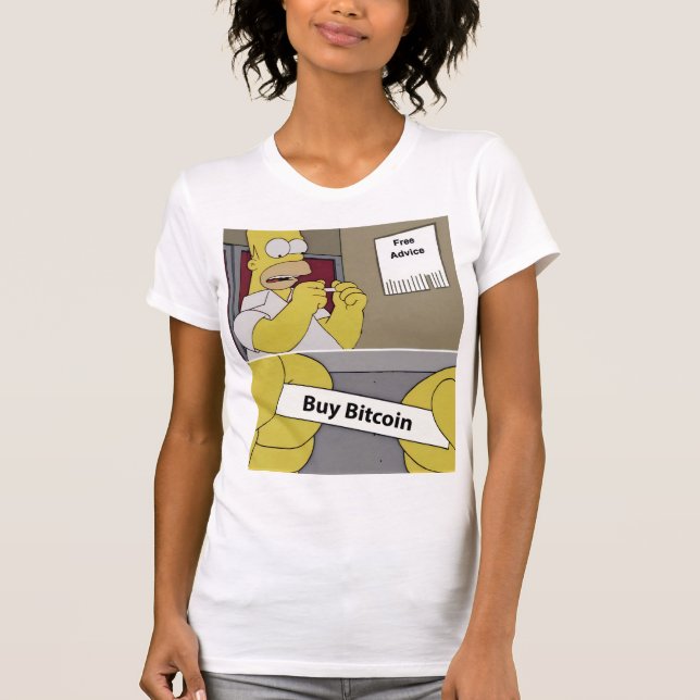 Buy Bitcoin Meme |Funny Crypto Cartoon Art T-Shirt (Devant)