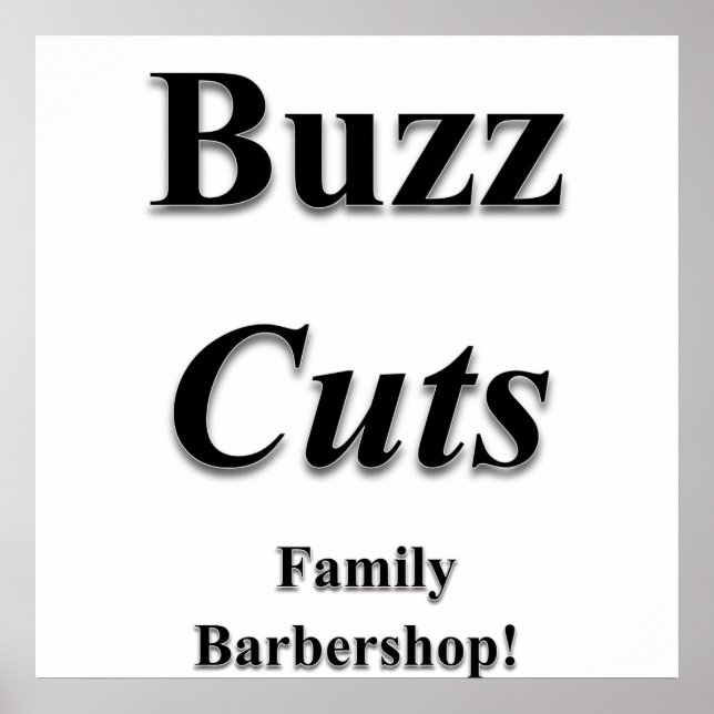 Buzz Coupes Famille Barbershop Poster Matte (Devant)