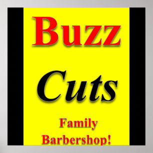 Buzz Coupes Famille Barbershop Poster Matte