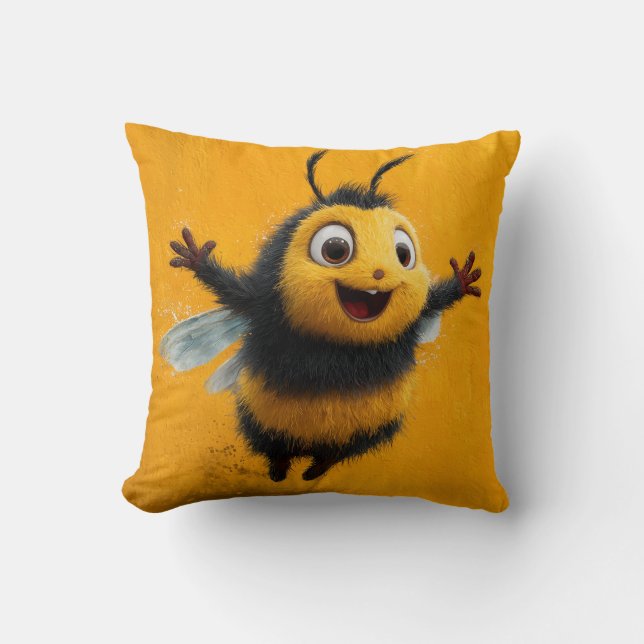Buzz of Joy - Happy Bee Coussin (Recto)