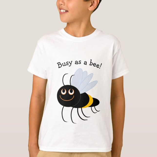 BuzzAboutBees Busy As A Bee Kid's T-shirt (Devant)