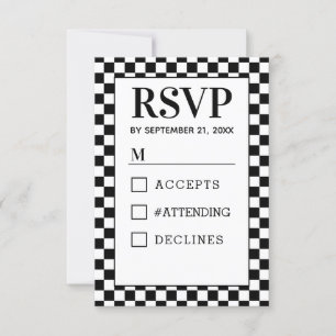 BW À damiers RSVP