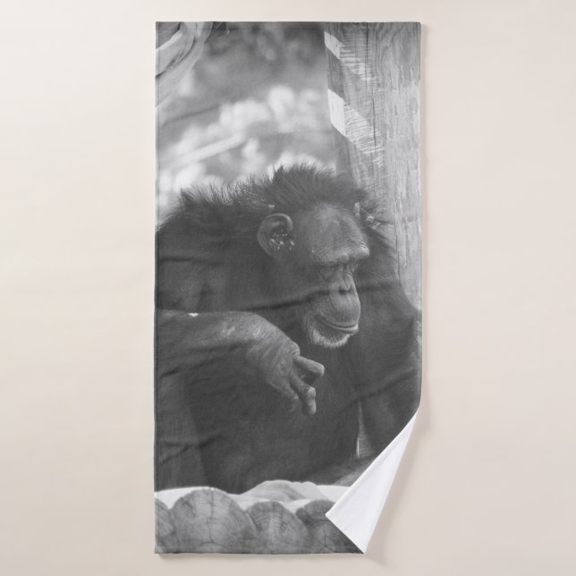 BW Chimp (Serviette de bain)