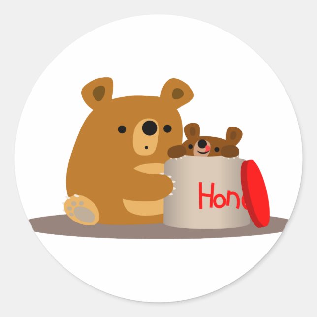 Bye Bye Honey ! Sticker Bears Cartoon Cute (Devant)