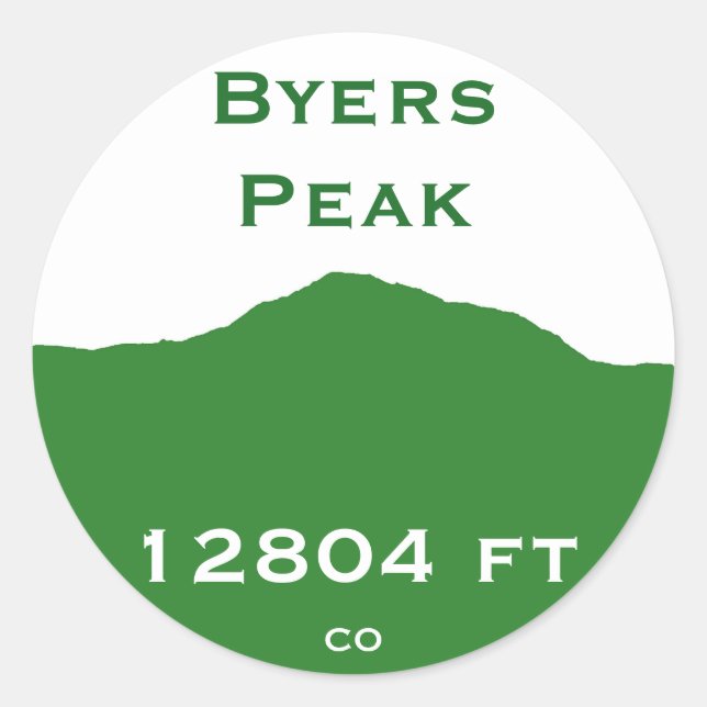Byers Peak Sticker (Devant)