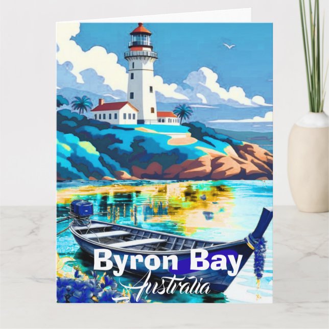Byron Bay Australie Carte Postale Art de Voyage, A (Devant)