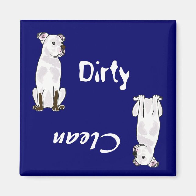 BZ - American Bulldog Dirty Paws Magnet (Devant)