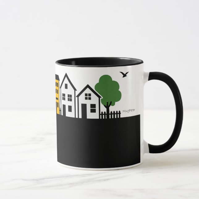 C02 - Tasse avec Skyline de village de petite vill (Droite)