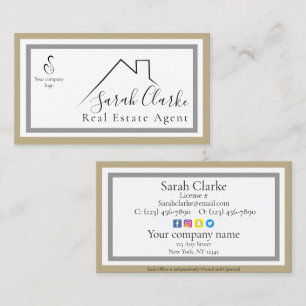 C21 Carte de visite noir sur le toit