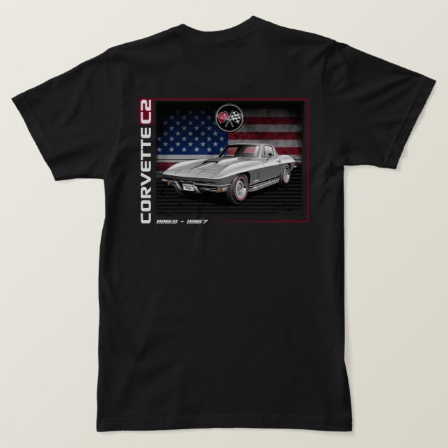 C2 Corvette - T-shirt homme à 2 faces (Design dos)