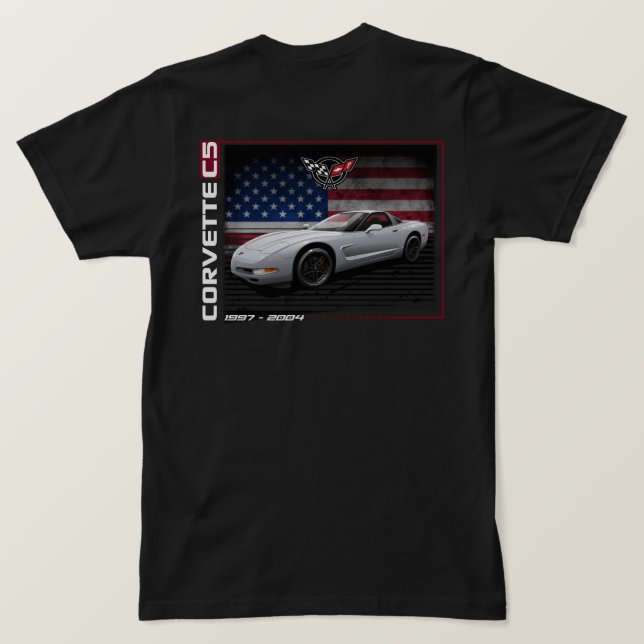 C5 Corvette - T-shirt homme à 2 faces (Design dos)