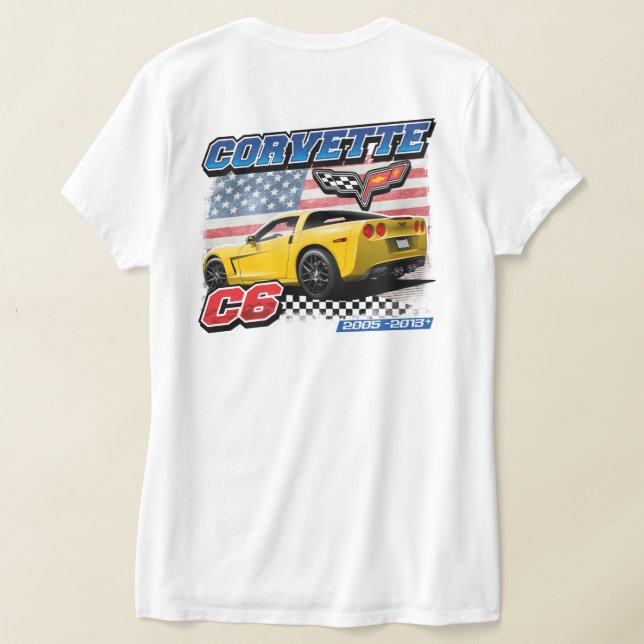 C6 Corvette - T-shirt femme à 2 faces (Couchage Retour)