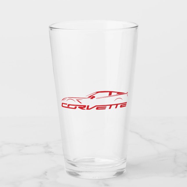 C7 C8 C6 Verre à eau illustré de voiture (Devant)