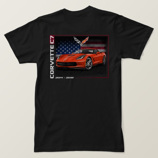 C7 Corvette - T-shirt homme à 2 faces (Design dos)