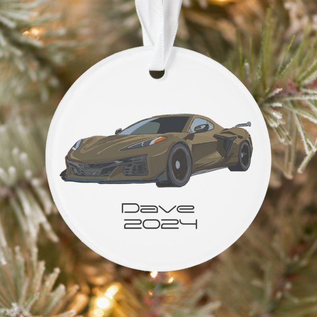 C8 Corvette Sports Voiture Bronze Main Brown Tirée (Arbre)