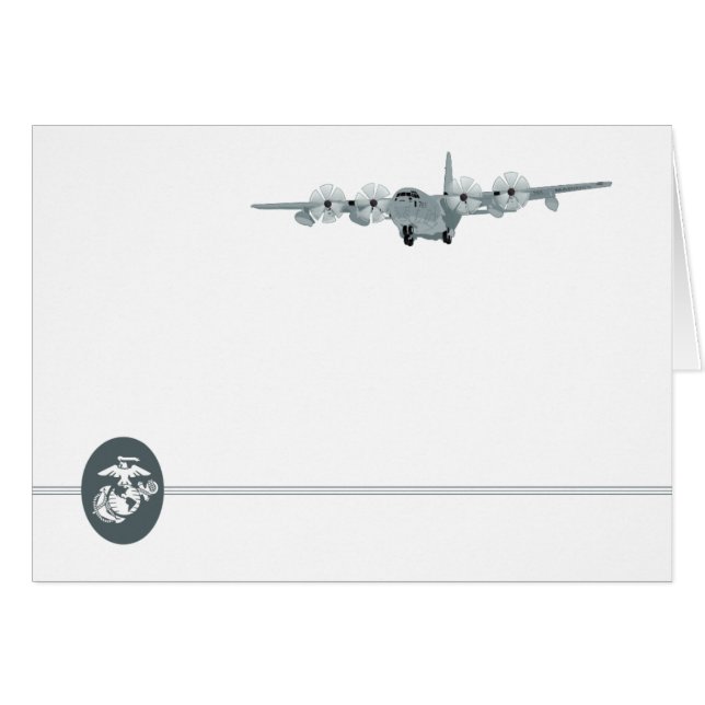 C-130 Carte pour notes de l'aviation USMC (Devant Horizontal)