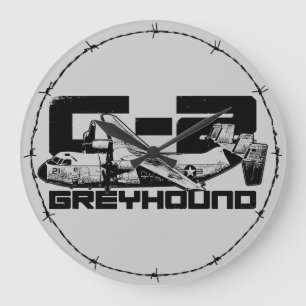 C-2 Horloge murale ronde grise (grande)