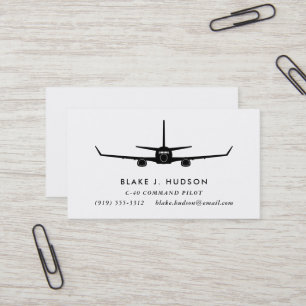 C-40 737 Carte de visite pilote Silhouette