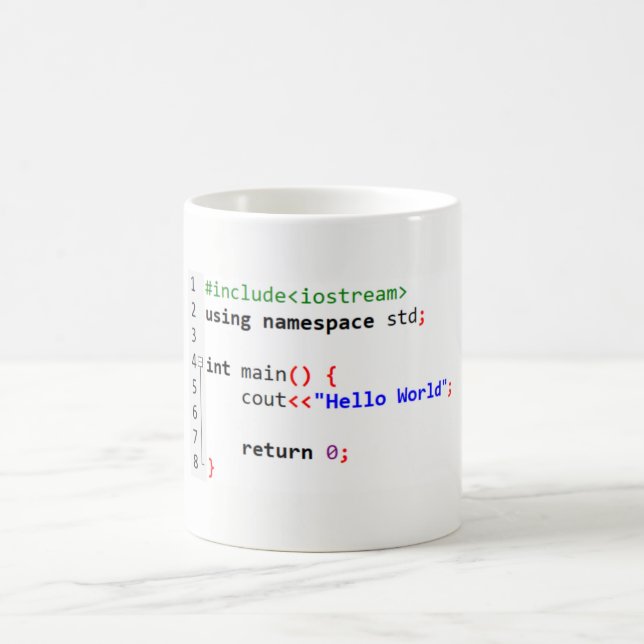 C++ Bonjour tasse de café du monde (Centre)