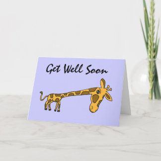 C.C la girafe drôle obtiennent la carte bonne