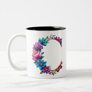 C Café Mug - Design floral pour le don