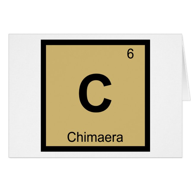 C - Chimère Symbole du tableau périodique de la ch (Devant horizontal)