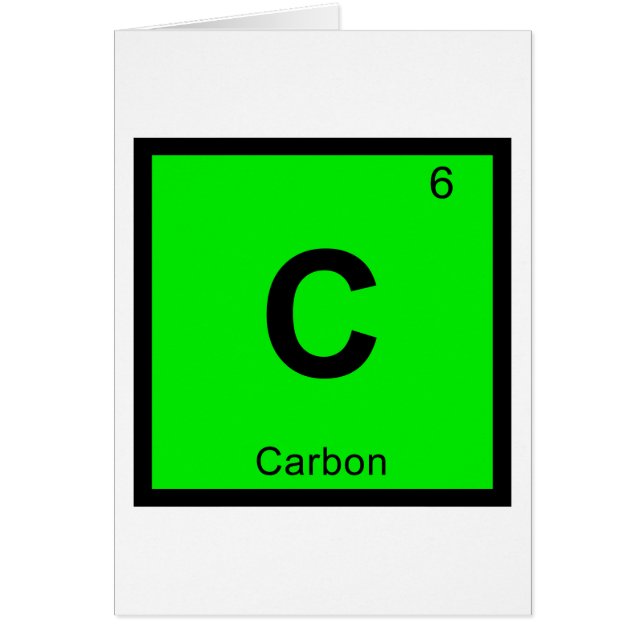 C - Chimie Symbole du tableau périodique Carbone (Devant)