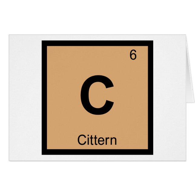 C - Cittern Musique Chimie Symbole du tableau péri (Devant horizontal)