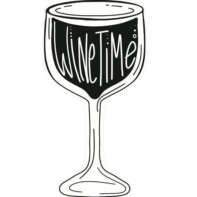 C’est le temps du vin sticker en verre noir et bla (Créateur téléchargé)