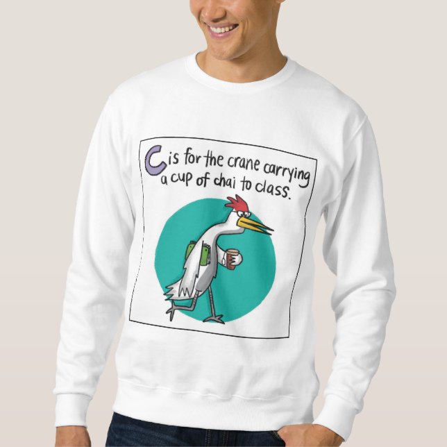 C est pour Chai Adult Crewneck Sweatshirt (Devant)