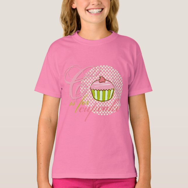 C Est Pour Cupcake Girls Ringer T-shirt (Devant)