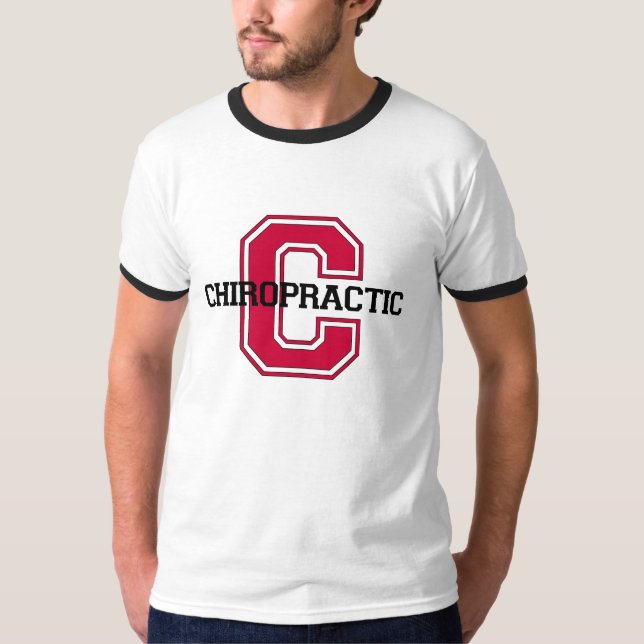 C est pour le T-shirt de chiropractie (Devant)
