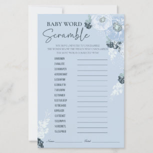 C’est un garçon Floral Baby shower Word Scramble J