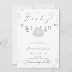 C’est une invitation au Baby shower d’hiver pour g