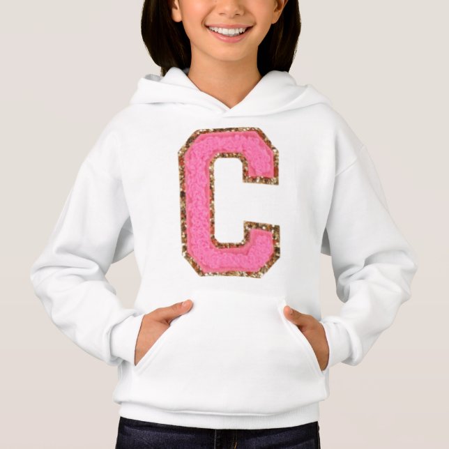 C - Parties scintillant Bubblegum Varsity Lettre P (Devant)