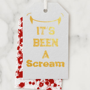 « Ça a été un cri » Étiquette de cadeau Halloween 