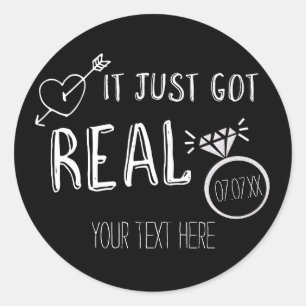 ÇA A JUSTE DES VRAIS Stickers Faire-part Fiançaill