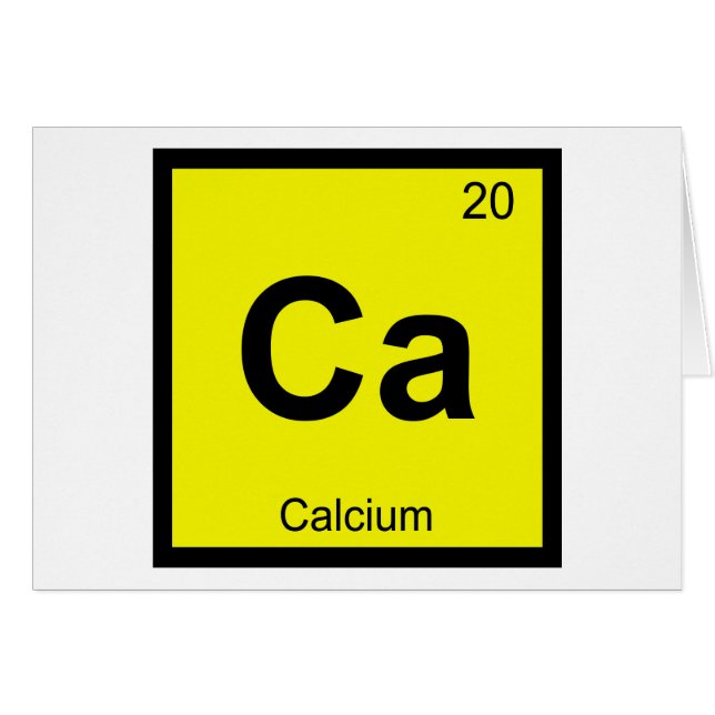 Ca - Chimie du Calcium Symbole du Tableau Périodiq (Devant horizontal)