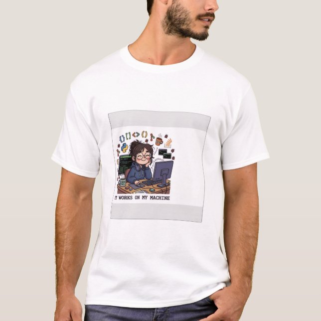 ÇA MARCHE SUR MA MACHINE - T-Shirt Drôle pour Prog (Devant)