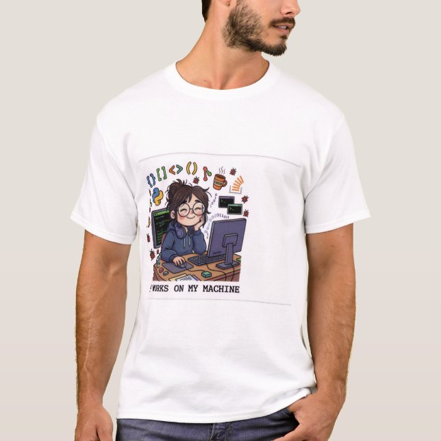 ÇA MARCHE SUR MA MACHINE - T-Shirt Drôle pour Prog (Devant)