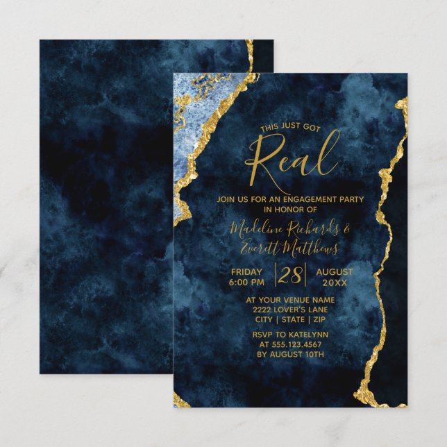 Ça N'A Que De Véritables Invitations De Fête D'Eng (Devant / Derrière)