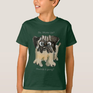 Ça va ? Carlin de dessin Chien Dark Kids T-shirt