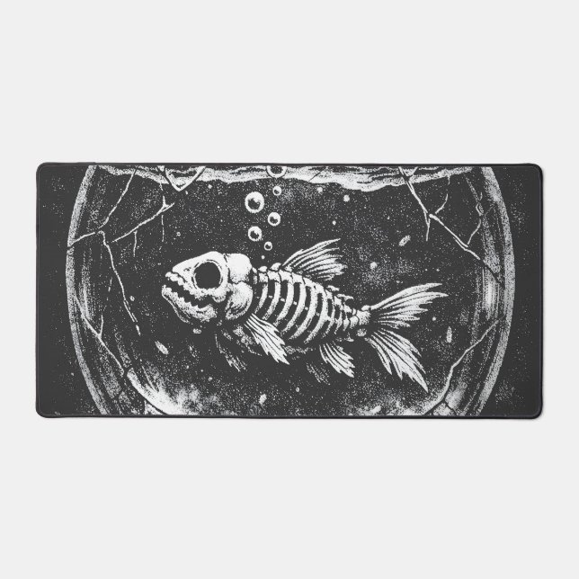 "Ça va super" - Poisson rouge squelette par BurnsI (Recto)
