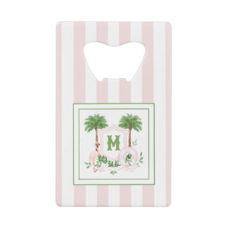 Cabana Stripes Palm Beach Monogram Crest