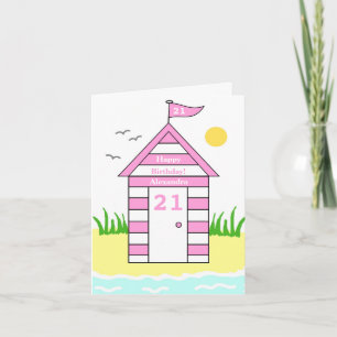 Cabane de plage Carte 21 ans