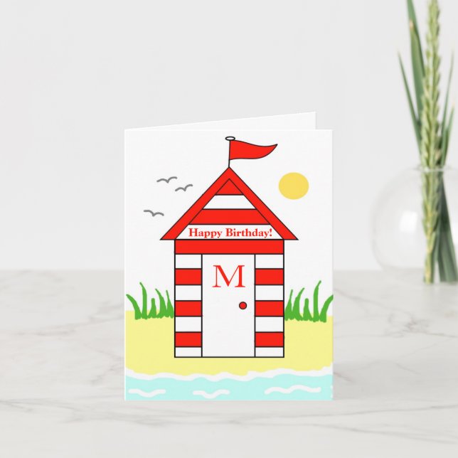 Cabane de Plage Carte Rouge (Devant)