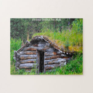 Cabane en rondins Alaska. Puzzle