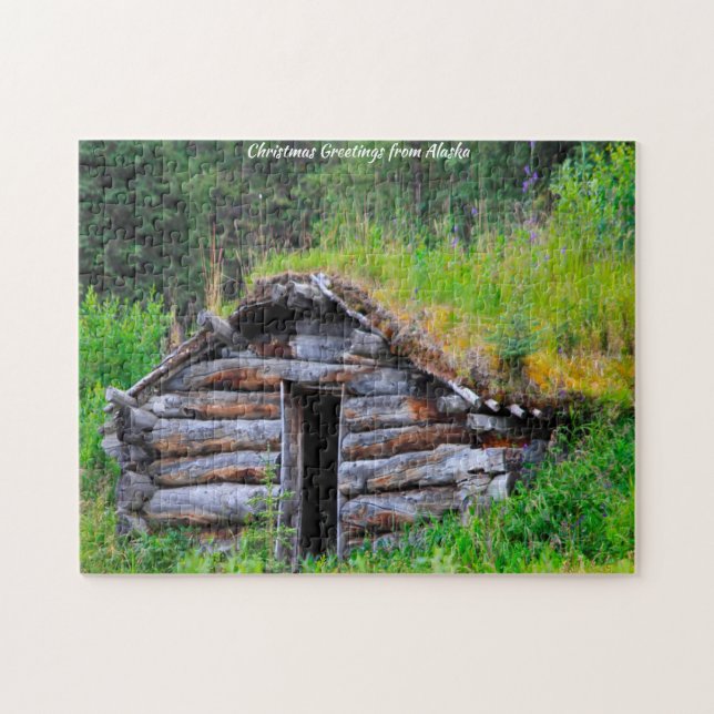Cabane en rondins Alaska. Puzzle (Horizontal)