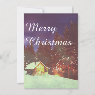 Cabane merveilleuse de Noël au cœur d'un paysage h